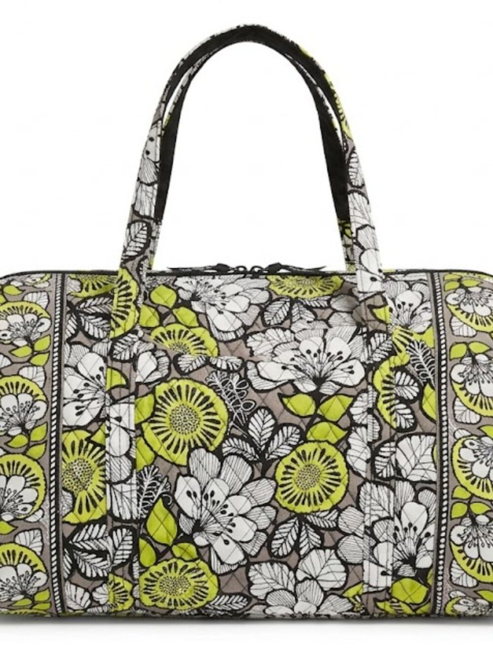 🌟 Vera Bradley 2-Pc Green/White Floral Travel Set • Duffle & Crossbody - Picture 3 of 12